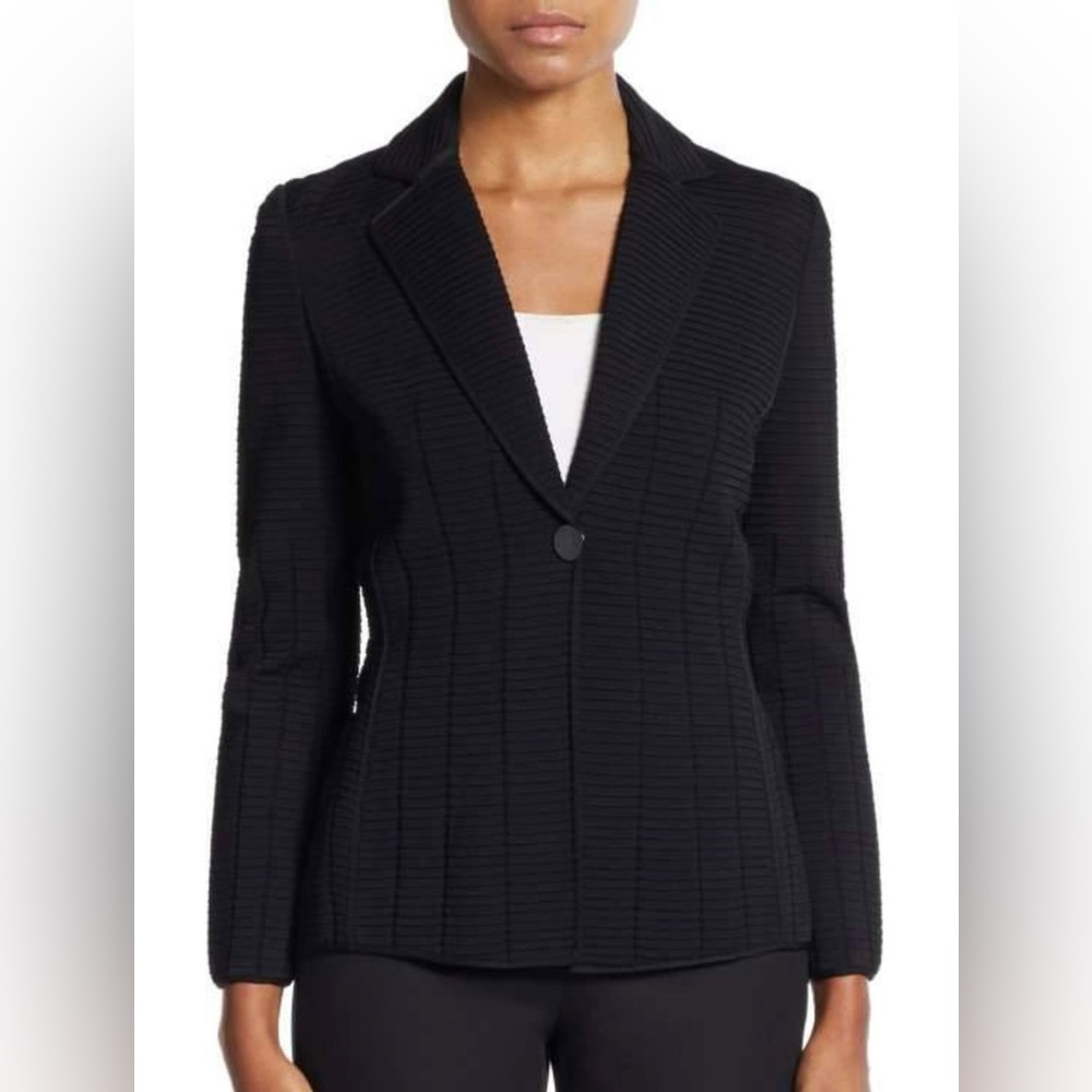 Giorgio Armani Black Tailored Blazer Classic Suit Jacket Size 44